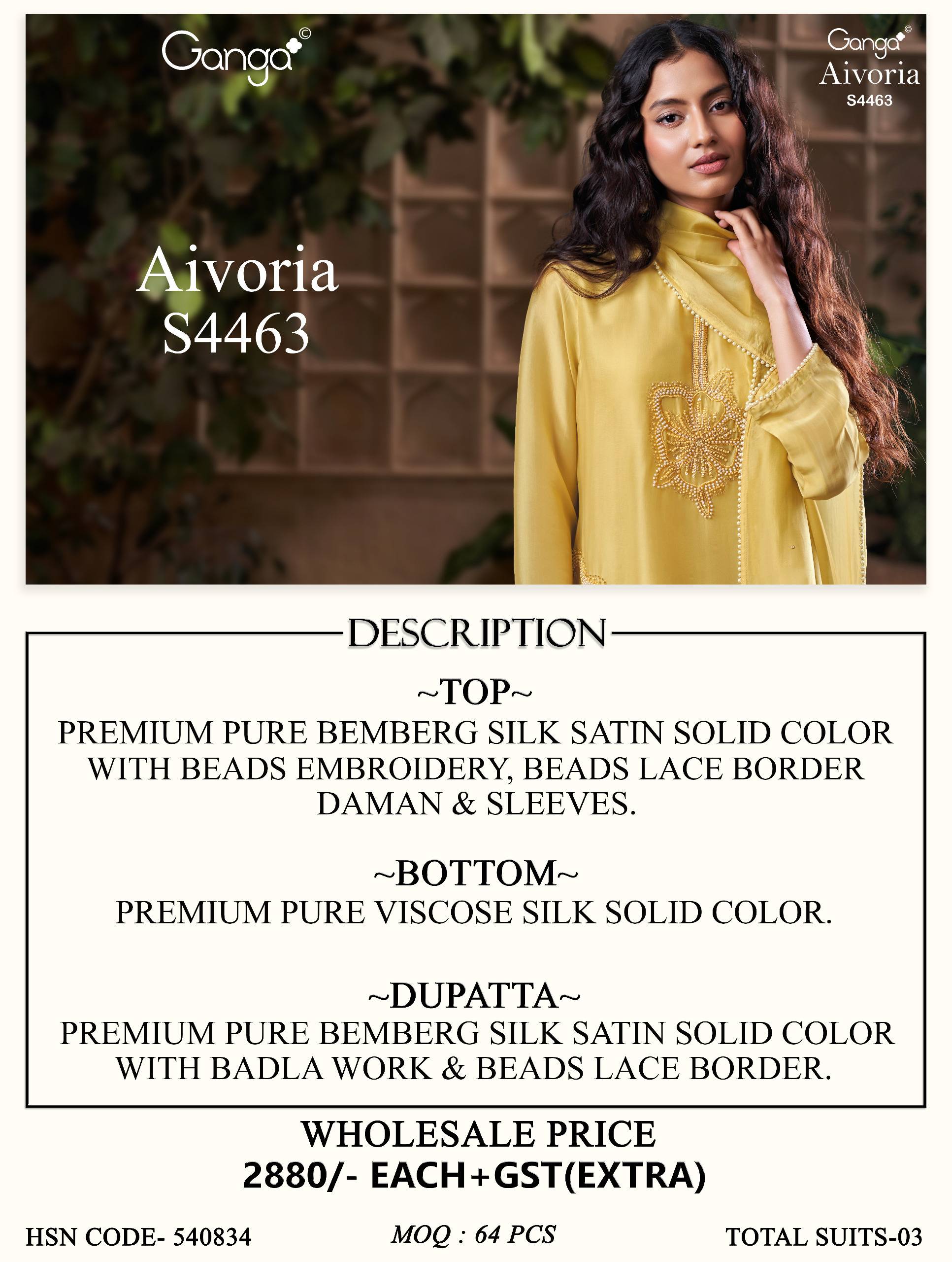 AIVORIA By GANGA FASHION Stylish Beautiful Colourful PURE SILK Dresses At Wholesale Price